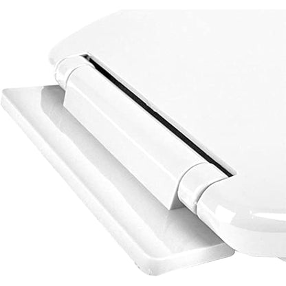 Ram® White Soft Close Toilet Seat with Quick Release for Easy Clean Loo Toilet Seat with Adjustable Hinges Standard O Shape Toilet Seat