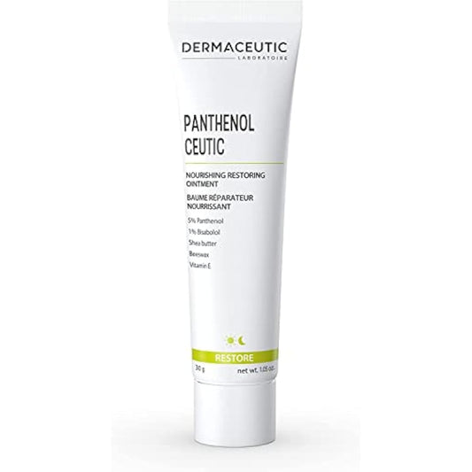 Dermaceutic Panthenol Ceutic - Nourishing Restoring Ointment with Panthenol, Shea Butter, Beeswax and Vitamin E - Immediate comfort for dry, sensitive and irritated skin - 30g