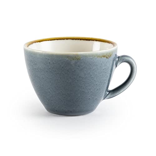 Olympia Kiln Ocean Cappuccino Coffee Cups Set 340 ml/12 oz (Pack of 6) - Fits Saucers: GP333, GP349, GP365, GP481 - GP348