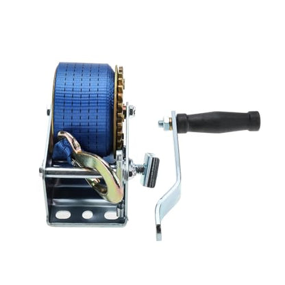 BOOMSTART Manual Hand Winch Cable Webbing Strap for Boat Trailer Caravan Marine (450 KG 1000LBS 8M)