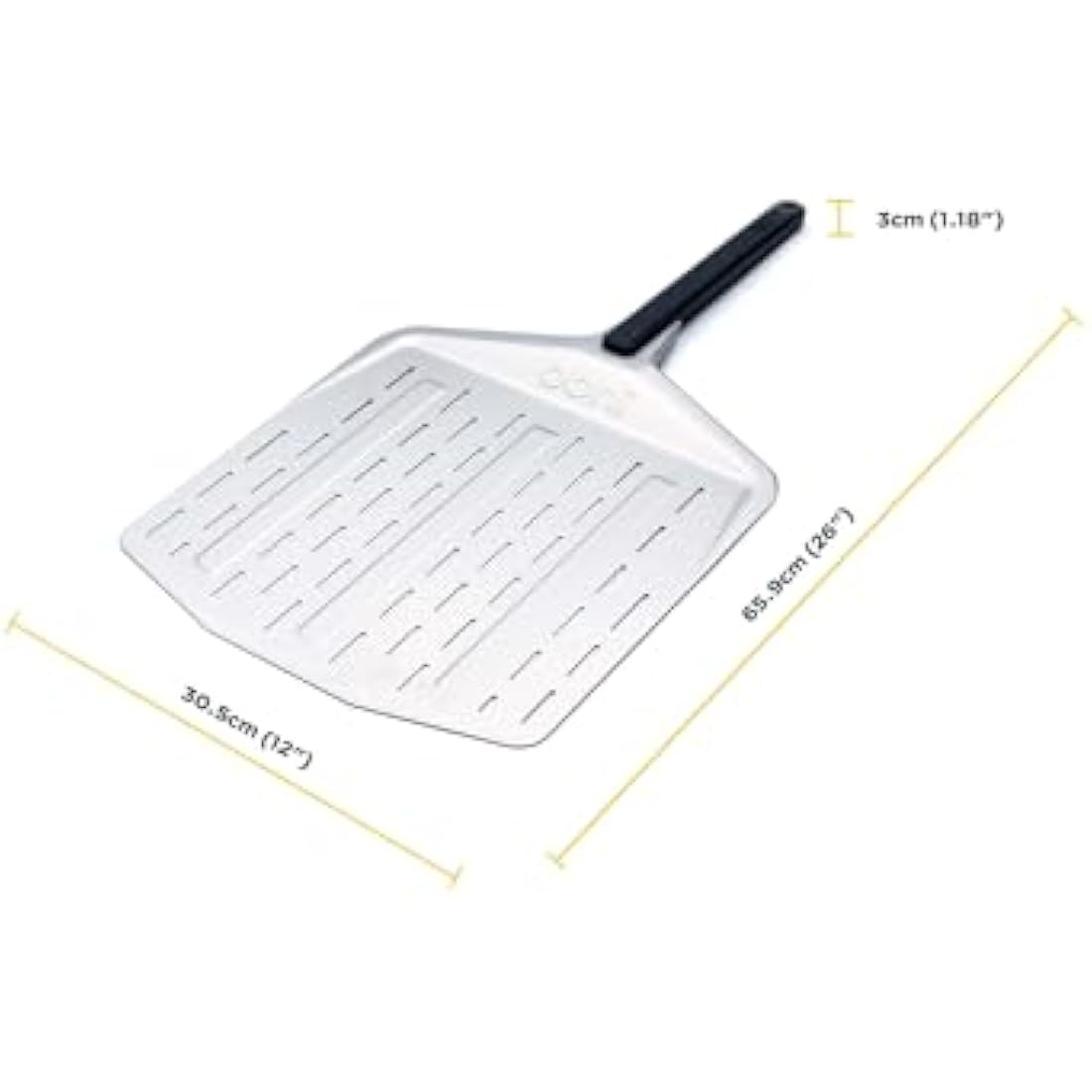 Ooni 12” Perforated Pizza Peel, Pizza Paddle, Pizza Oven Accessories, Pizza Peel for Award Winning Pizza Oven