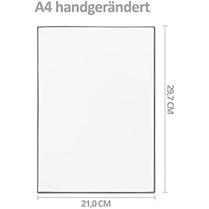 NEUSER PAPIER 100x Mourning Paper Sets DIN A4 with Lined envelopes Handmade Black Border Stationery for Condolences