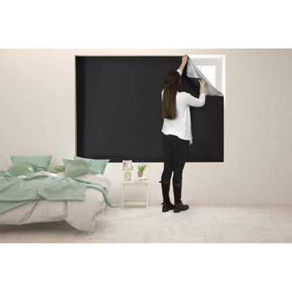 Easynight Blackout Blind, 100% Light Blocking Fabric, XL, Fit Any Size/Shape Up To 230x145cm, Made to Measure Service Available, No Drill, Easy Use Temporary Permanent Anywhere