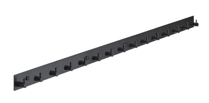 Brute Strength – Stainless Steel wall Coat Rack – Black – 15 Hooks · 102 cm