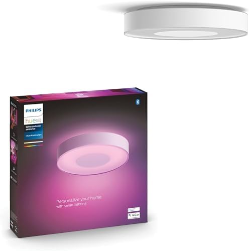 Philips Hue New Infuse White and Colour Ambiance Smart Ceiling Light [Medium - White] with Bluetooth. Works with Alexa, Google Assistant and Apple Homekit