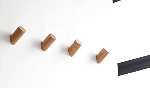 anaan One-Tenth Wooden Coat Hooks Wall Coat Rack, Beech, Set L/M/S