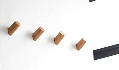 anaan One-Tenth Wooden Coat Hooks Wall Coat Rack, Beech, Set L/M/S