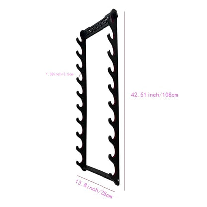 Dfdvye Sword Holder - 10 Tier Velvet Padded Katana Stand Samurai Rack Display