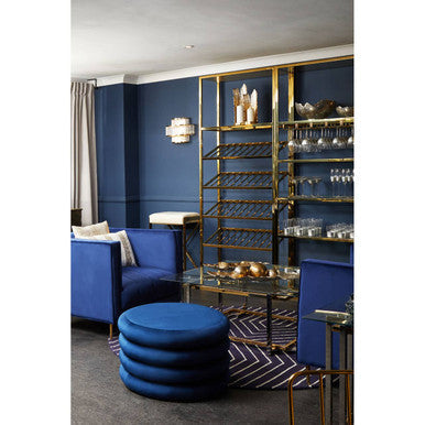Bosie Moyo Blue And White Round Rug