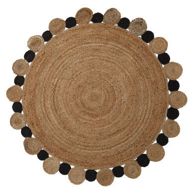 Bosie Demir Large Natural And Black Jute Rug