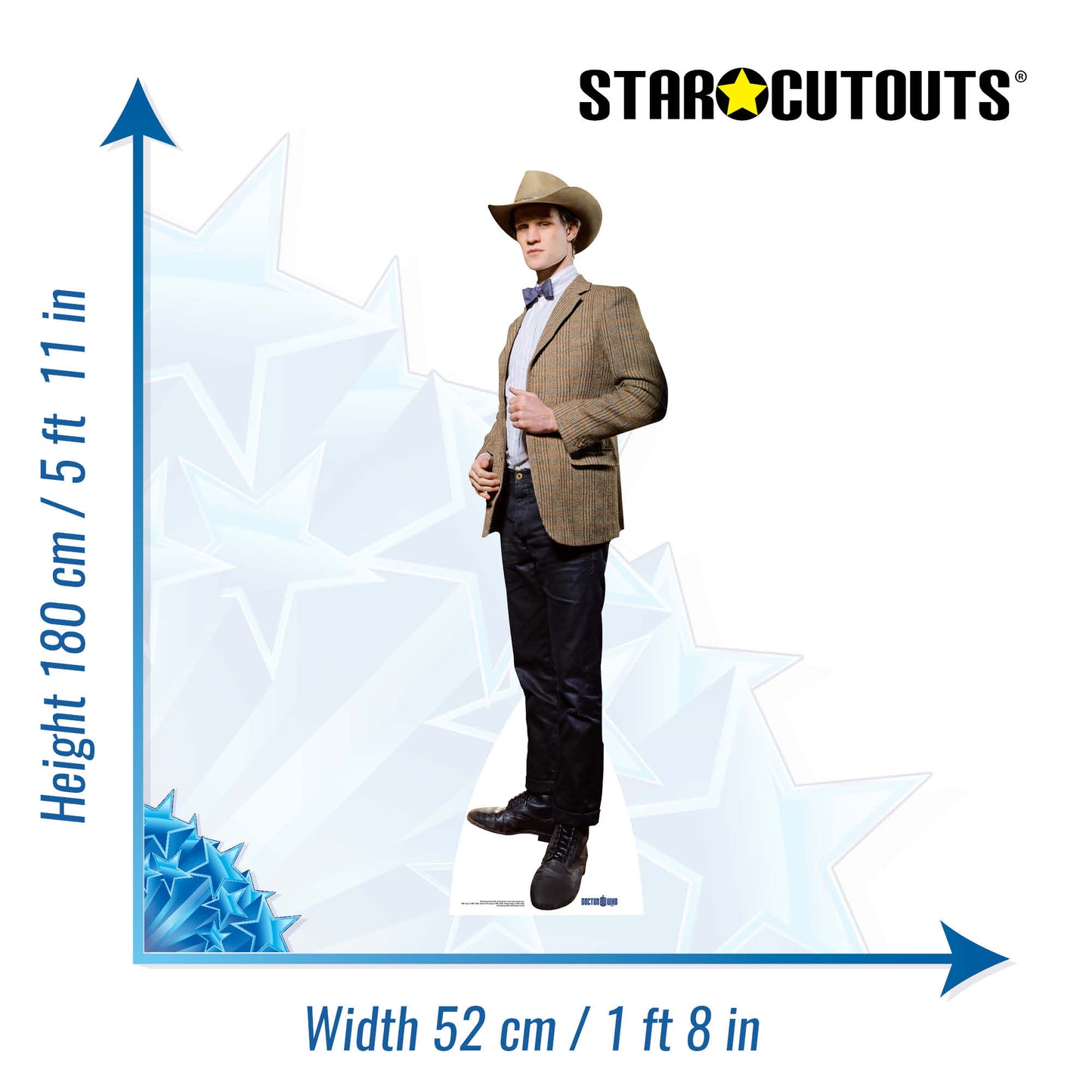 SC325 The 11th Doctor Stetson Matt Smith Cardboard Cut Out Height 180cm