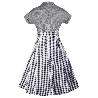 Plaid patchwork dress