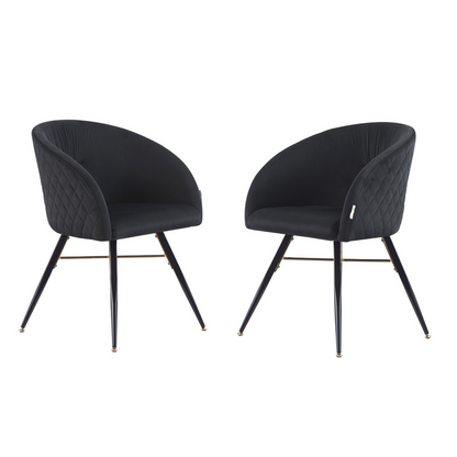 Vittorio LUX Velvet Dining Chair with Metal Legs - Perfect for Dining Room Living Room