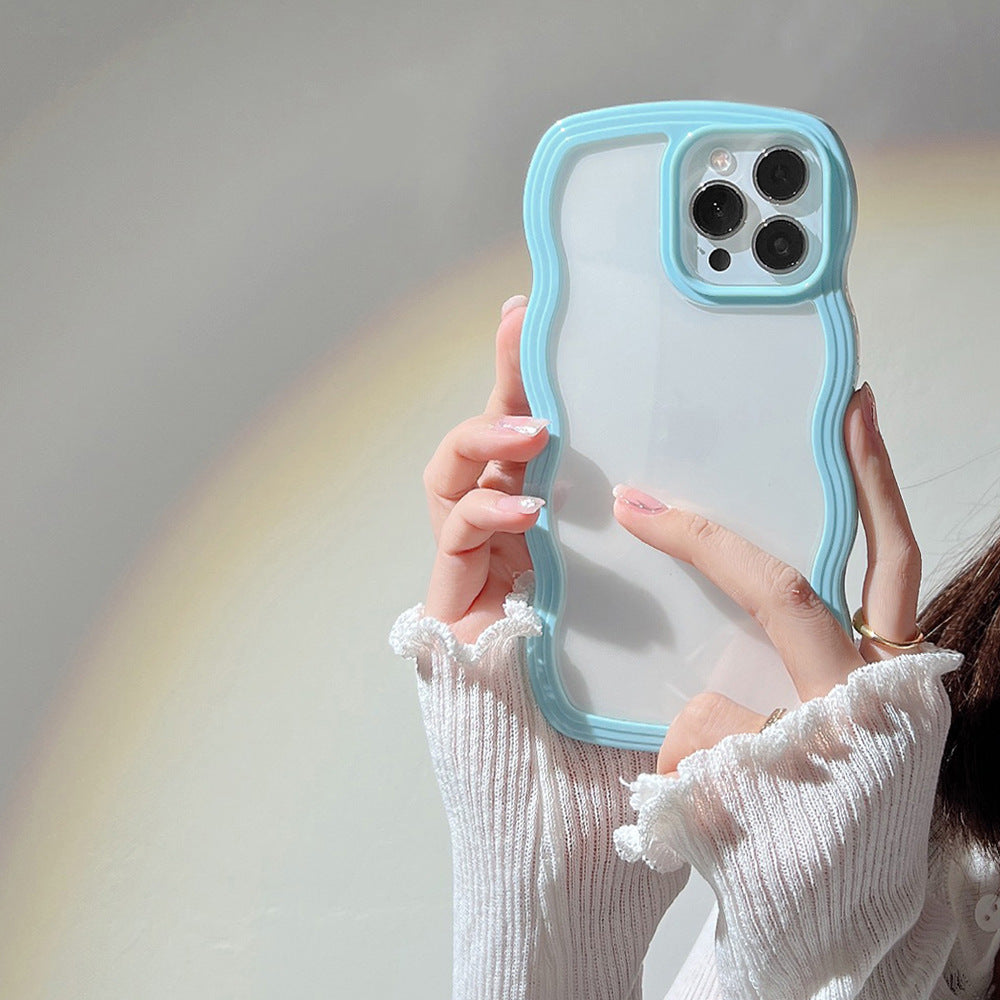 Wave Edge iPhone Case - Soft TPU Protective Cover with 3D Buttons | Candy Colors
