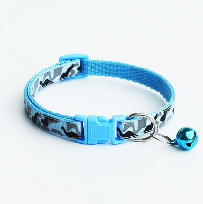 Pet camouflage bell collar