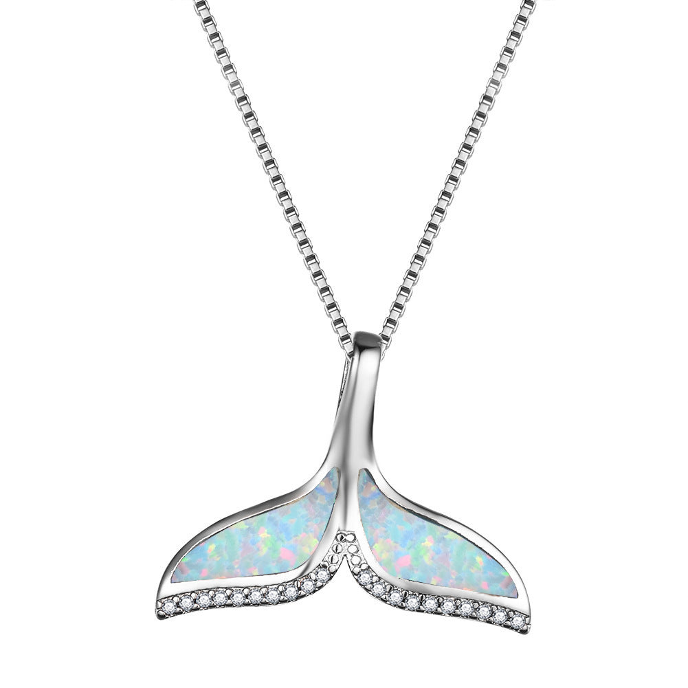 Fashion Creative Fishtail Lady Small  Necklace