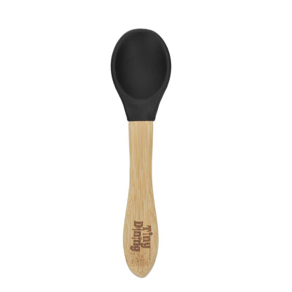 Soft Tip Bamboo Spoon - Silicone Tip