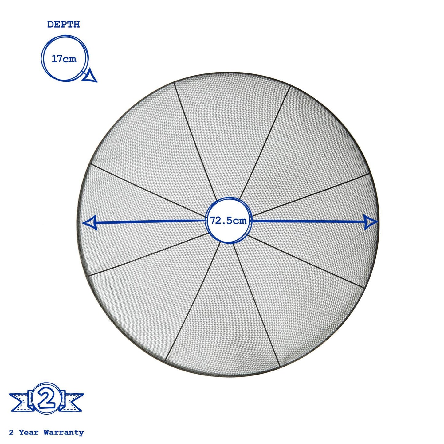 72.5cm Round Fire Pit Dome