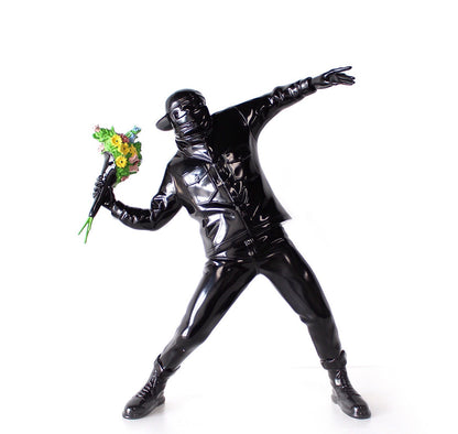 Banksy Throw Flower Boy Sculpture Decoration