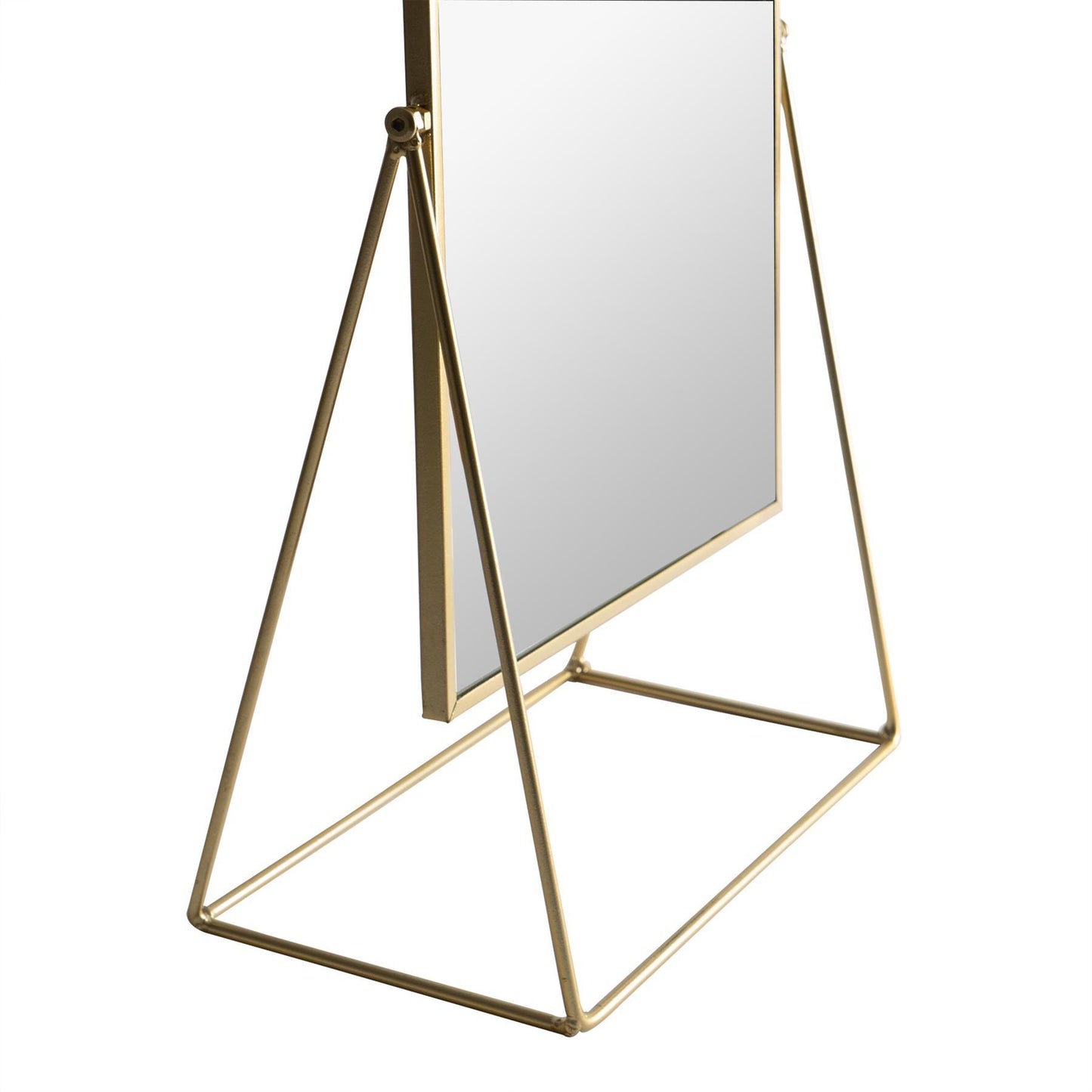 32cm x 50cm Gold Square Dressing Table Mirror