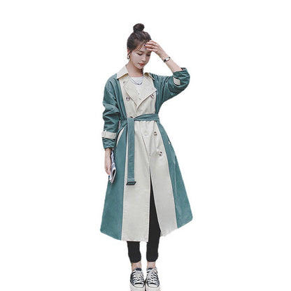 Mid-length Temperament British Style Small Over-the-knee Loose Slim Coat