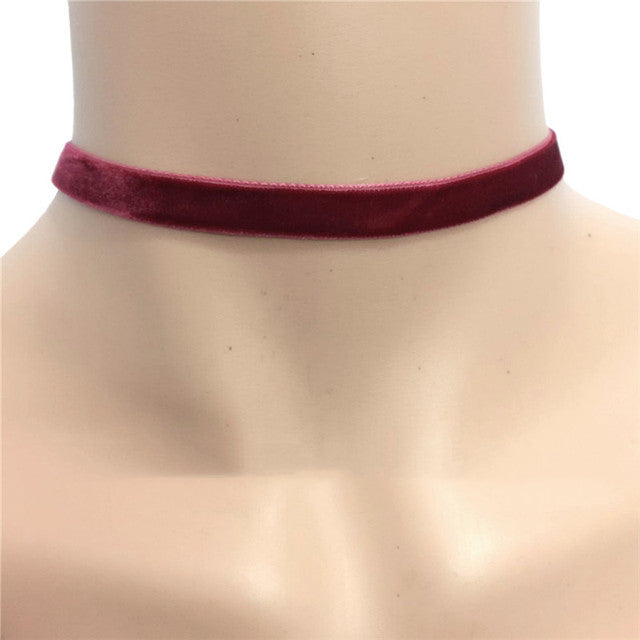 Valentine's Day Gift Punk Gothic Velvet Scarf Necklace