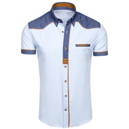 Men's professional size plus size short shirt