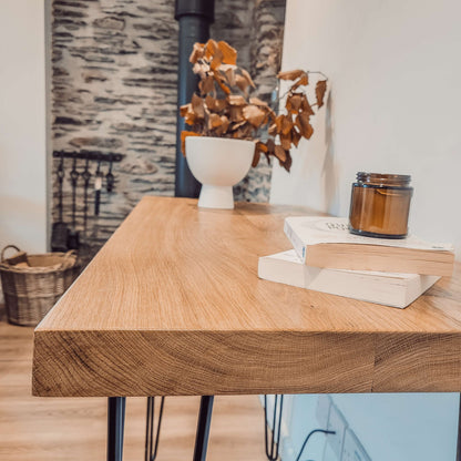 LARIA Oak Entryway Console / Wooden Hall Console