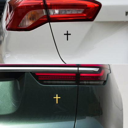 Car Metal Sticker 3D Cross Bumper Stickers
