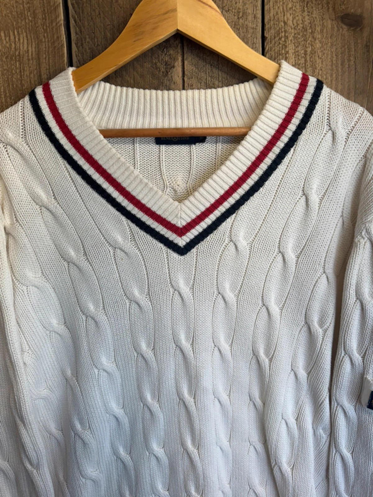 Original 1990s Henri Lloyd cable knit jumper sweater XL