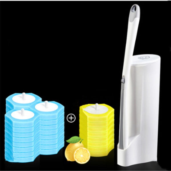 Premium Disposable Toilet Brush Set | Hygienic Deep-Clean System with Replaceable Heads