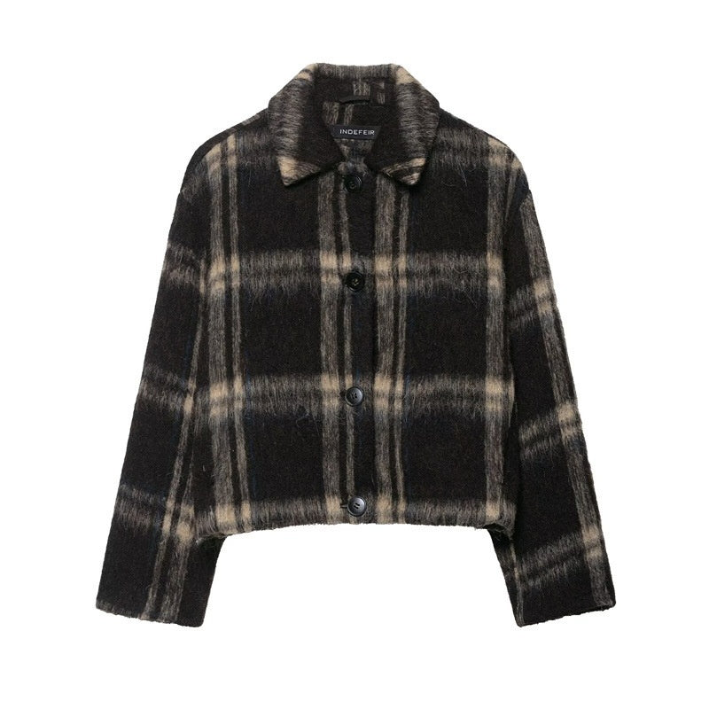 Women's Long Sleeve Loose Casual Lapel Single-breasted Coat