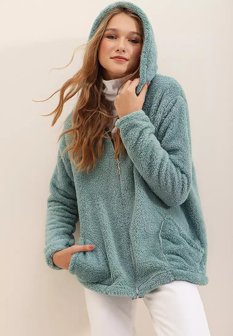 European And American Women's Clothing Plush Coat