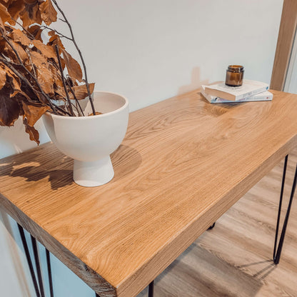 LARIA Oak Entryway Console / Wooden Hall Console