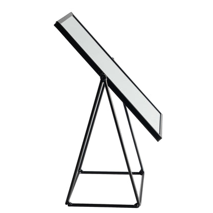 22cm x 39cm Black Square Dressing Table Mirror