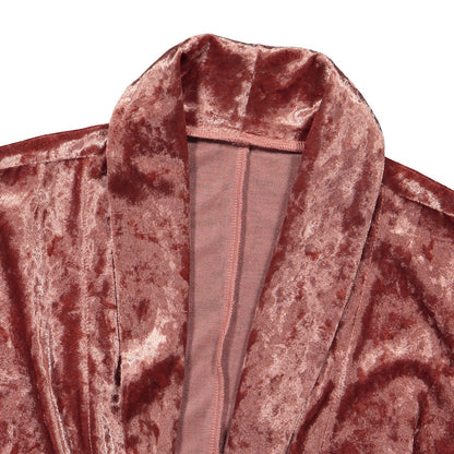 Long sleeve plus length velvet trench coat