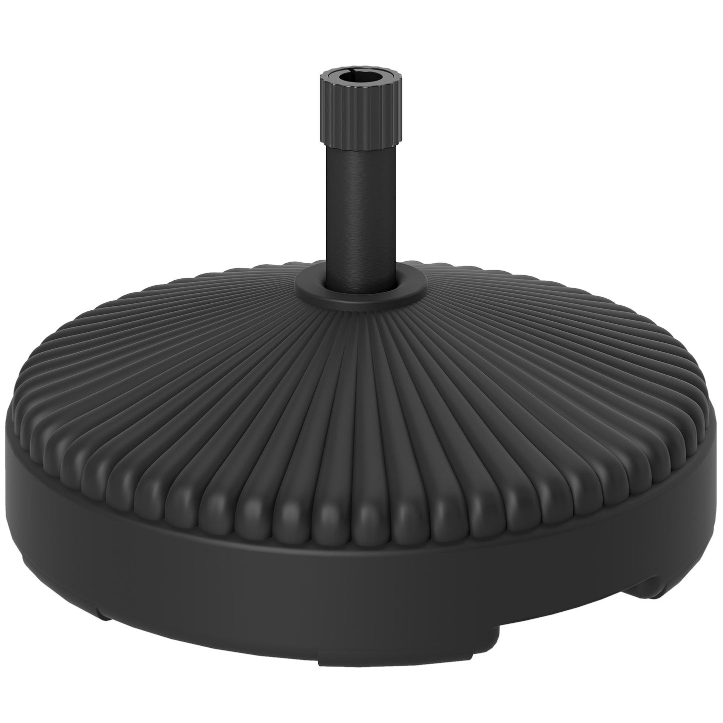 Outsunny Garden Parasol Base Holder, 28kg Sand Filled, 23kg Water Filled, Sun Umbrella Base, Φ55 x 30H cm Black