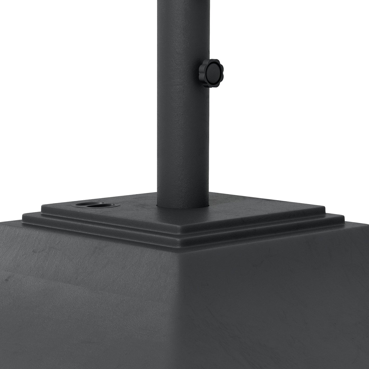 Outsunny 60kg Water/Sand Fillable Parasol Base, with Wheels - Black