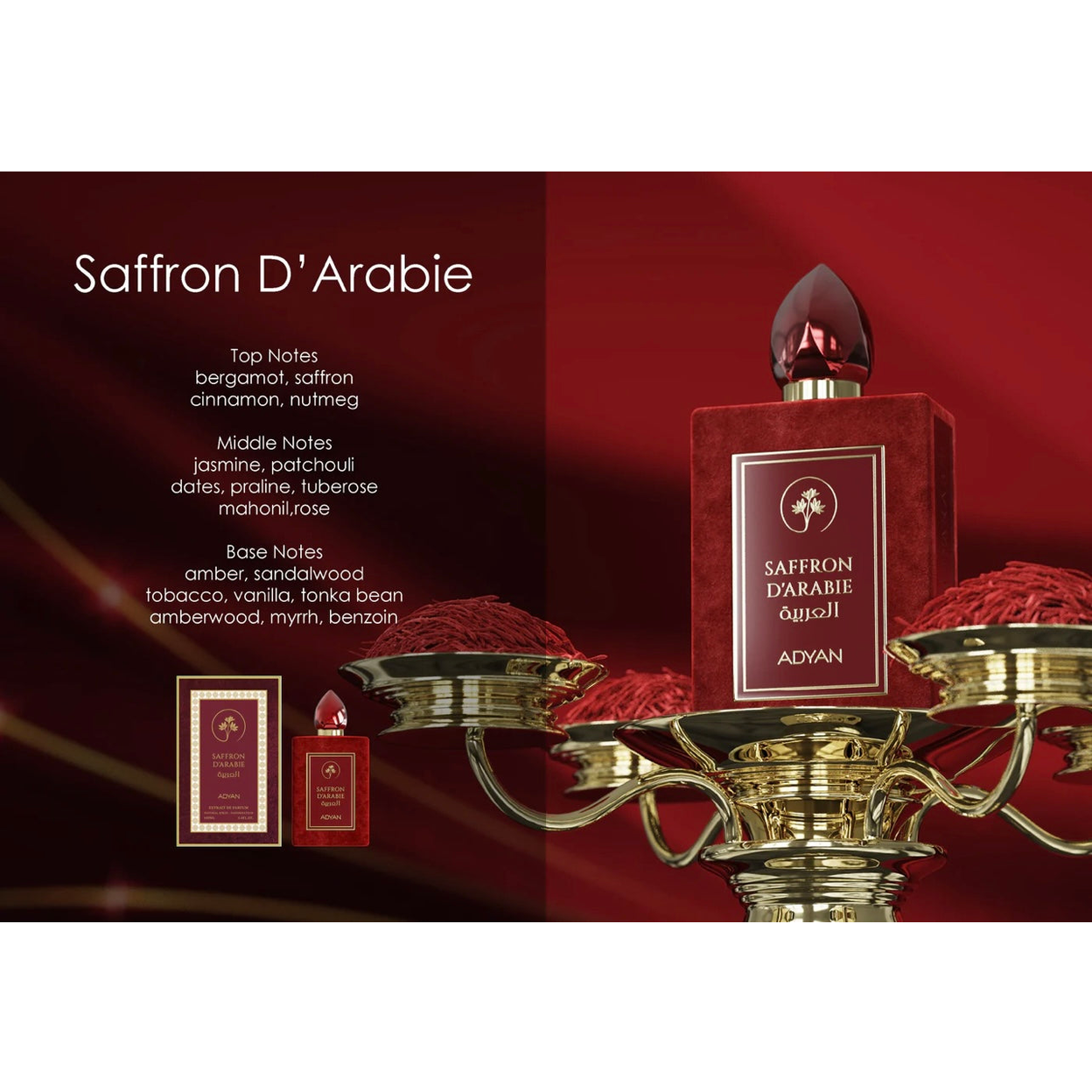 Saffron D’Arabie by Adyan – Extrait de Parfum (100ml)
