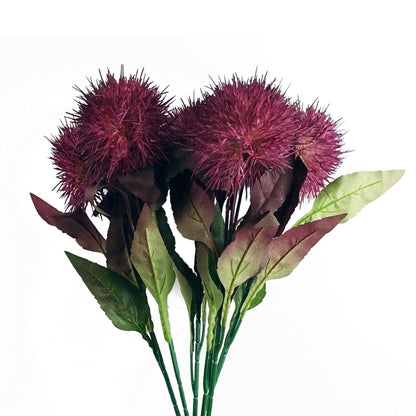 70cm Globe Thistle Purple Ball Artificial Flower Stem