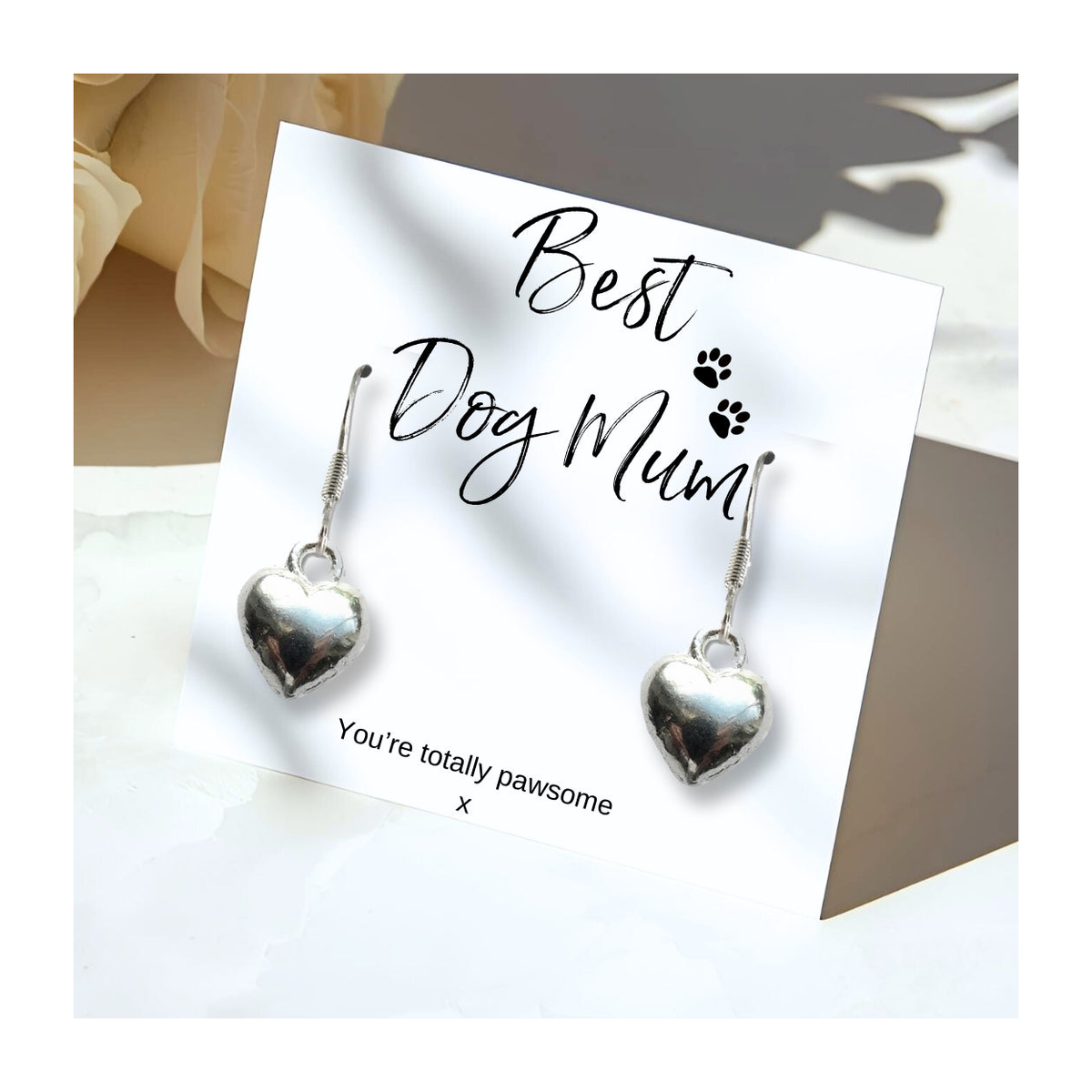 Best Dog Mum Earrings & Jewellery Box Gift