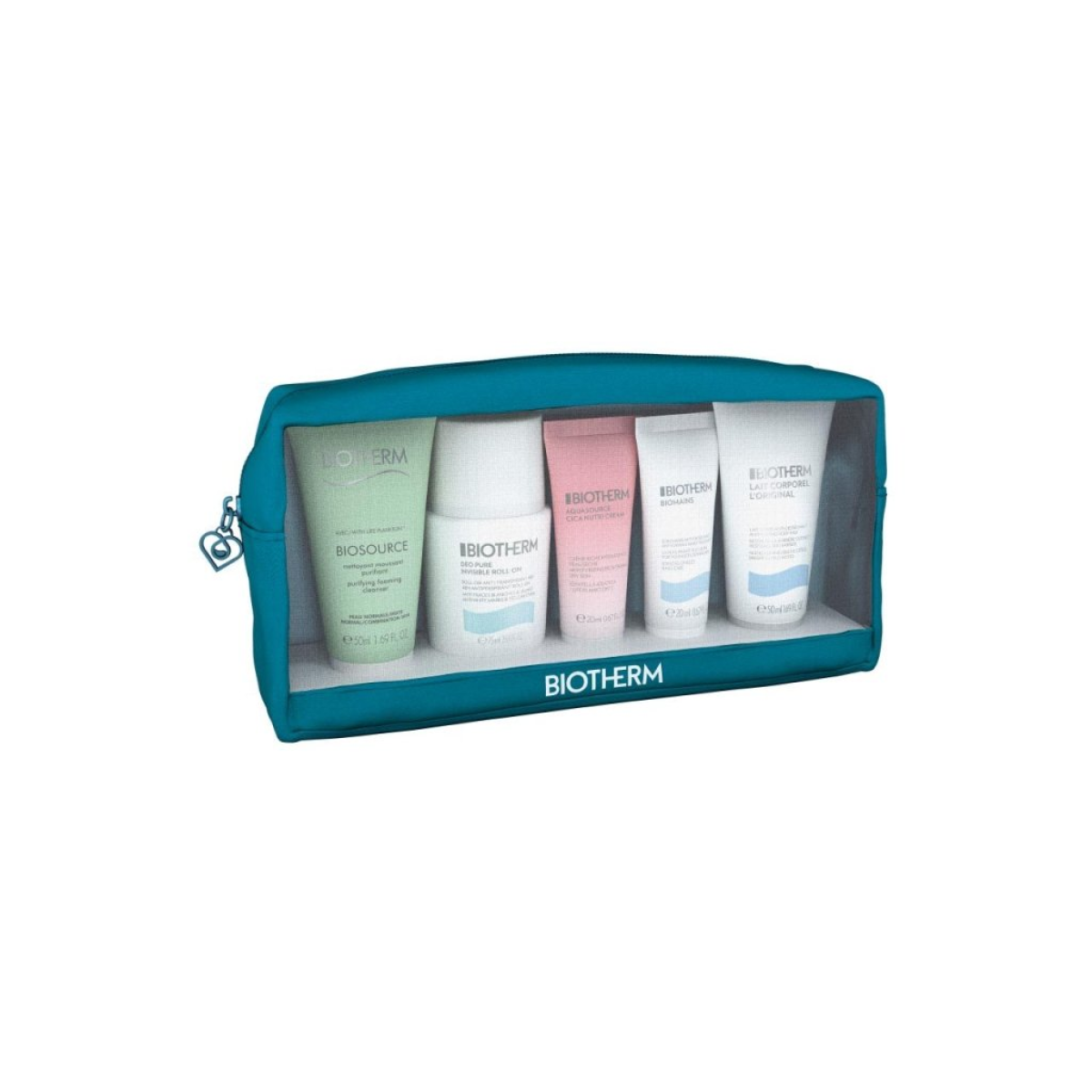 Biotherm Aquasource Set (Deodorant Roll-On 75ml  Foaming Cleanser 50ml  Biomains 20ml  Lait Corporel 50ml  Nutri Cream 20ml)