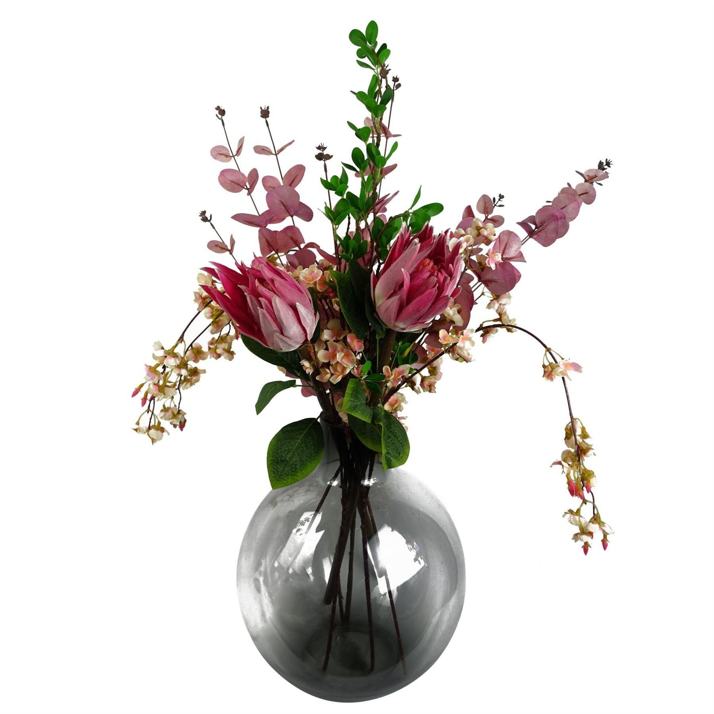 80cm Pink Eucalyptus Foliage Stem