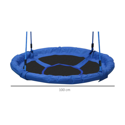 Round Swing Kids Game Spin Rope Playground Steel 100cm Playroom HOMCOM
