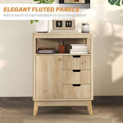 HOMCOM Modern Sideboard Storage Cabinet for Living Room Dining Room Bedroom