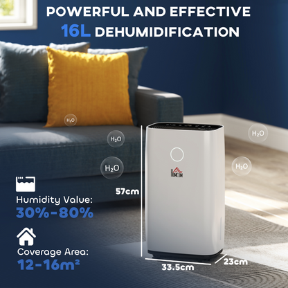 16L/Day 4000ML Portable Quiet Dehumidifier Home Laundry Room Electric Moisture