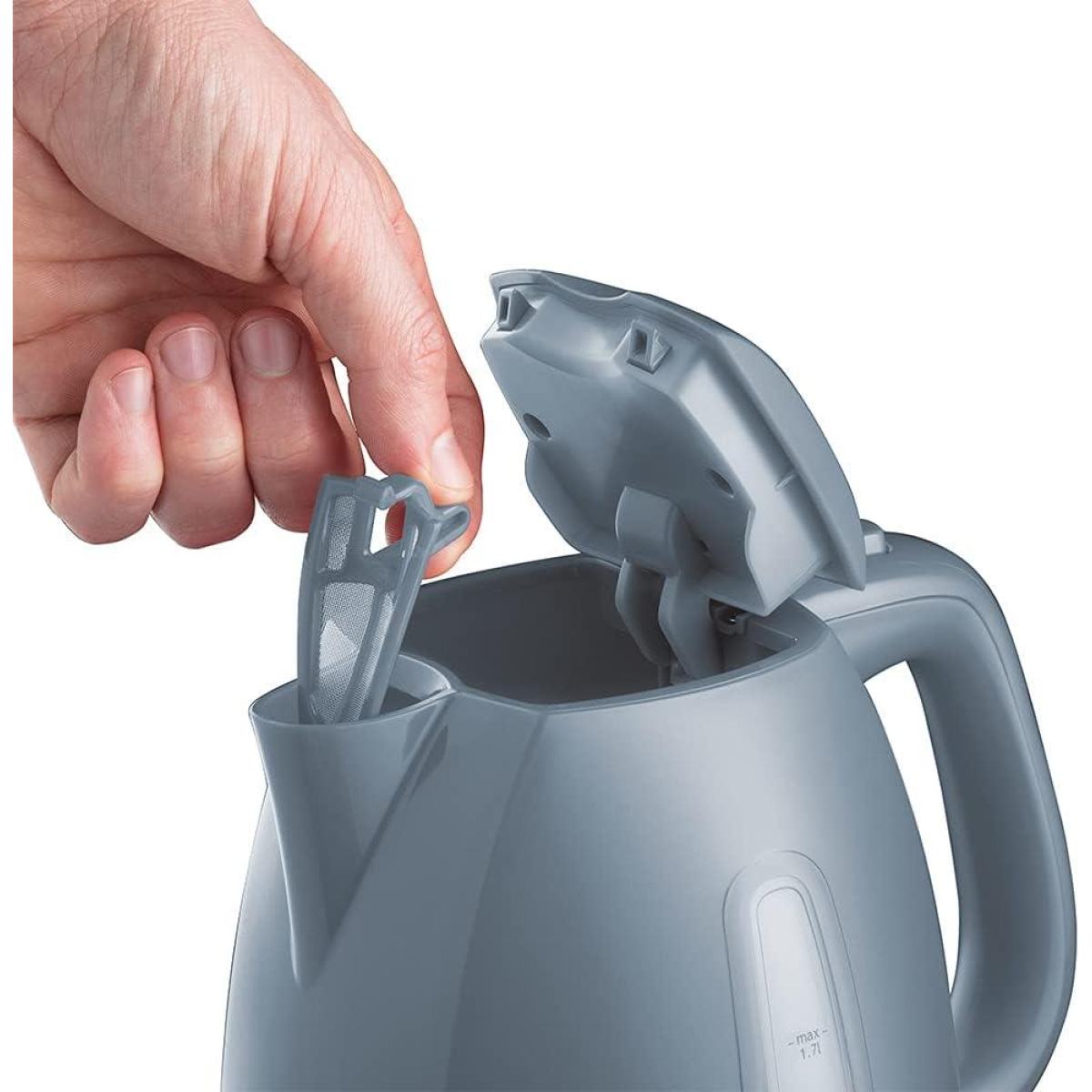 Russell Hobbs Textures Plastic Kettle 1.7 L 3000 W - Grey 21274