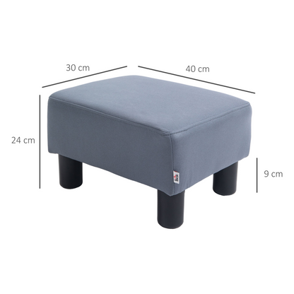 Ottoman Footrest Seat Chair Footstool Small PU Leather Home Office Grey