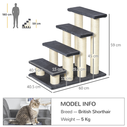 Pet Stair Dog Cat Step Ladder Climb Plush Soft Comfort Particle Board
