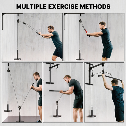 Weight Cable Pulley System for Home Gym with Universal Loading Pin